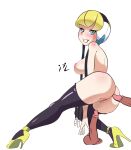  1girl 2boys anus ass before_anal before_sex before_vaginal big_ass big_breasts blonde_hair breasts elesa imminent_sex inkrait_(artist) looking_at_viewer looking_pleasured nipples nude_female pokemon pussy pussy thick_thighs thighs threesome white_background 