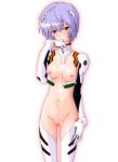  1_girl 1girl a10_nerve_clips breasts count_zero cum cum_on_breasts cum_on_face cum_on_stomach female female_only mostly_nude neon_genesis_evangelion red_eyes rei_ayanami short_hair solo standing tagme thigh_gap 