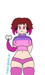 1girl alternate_universe bete_noire betty_noire big_breasts breasts female female_only glitchtale nsfw nsfw_un rule34 sexy simple_background solo solo_female thighs twitter_username undertale_au white_background