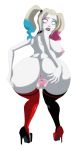  1girl anus breasts cum cum_in_pussy cum_inside dc dc_comics dc_universe dcau hand_on_ass harley_quinn harley_quinn_(show) high_heels large_breasts large_picture lipstick looking_back makeup multicolored_hair naked nipples nude pussy pussy_juice solo spread_anus spread_ass spread_legs spread_pussy spreading thighhighs transparent_background white_background 