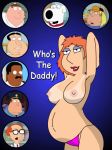 animated areolae badbrains brian_griffin carter_pewterschmidt cleveland_brown ernie_the_giant_chicken evil_monkey family_guy gif glenn_quagmire greased_up_deaf_guy horse_(family_guy) infidelity jerome_washington joe_swanson lois_griffin mort_goldman multiple_boys nipples nude pale_breasts peter_griffin pregnant tom_tucker