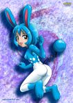  1girl azumarill bbmbbf blue_hair breast cosplay female nintendo nipple nude palcomix pokemon pokepornlive pussy sideboob solo tagme 