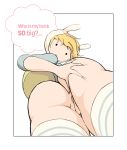  adventure_time anus ass ass_grab big_ass blonde_hair bottomless bunny_ears fionna_the_human hairless_pussy hat looking_back no_panties pussy simx spread_anus spread_ass stockings 