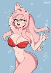  1girl amy_rose anthro big_breasts bottomless bottomless_female breasts bubble clothed clothing eulipotyphlan female hair hedgehog high_res huge_breasts legwear long_hair mammal naked_from_the_waist_down pink_body sega solo sonic_(series) sonic_the_hedgehog_(series) stockings thick_thighs underwater water wide_hips zhadart 