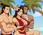  avatar:_the_last_airbender beach beard big_breasts bracelet cleavage deviantart facial_hair fire_nation flower flower_in_hair groping hakoda holding_breasts husband husband_and_wife jewelry long_hair maripoli married married_couple married_man married_woman meme muscular muscular_male outside ozai record_of_ragnarok royalty servants_holding_aphrodite&#039;s_breasts_(meme) shuumatsu_no_valkyrie suggestive summer tribal ursa_(avatar) water_tribe wife 
