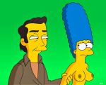  green_background marge_simpson tagme the_simpsons yellow_skin 