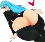  1girl 1girl alternate_ass_size ass ass_cleavage ass_focus bare_ass bent_over big_ass blush butt_crack clothed_female color dat_ass favorite female_focus female_only heart huge_ass jujutsu_kaisen kasumi_miwa large_ass long_hair looking_at_viewer looking_back mooning no_panties pants_down smile solo_female solo_focus speech_bubble tagme teen thanuki thick_thighs 