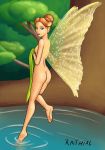  1girl ass breasts disney disney_fairies fairy fairy_wings female female_only looking_at_viewer nude outdoor outside queen_clarion solo uselessboy_(artist) wings 