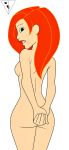 ass disney kim_possible kimberly_ann_possible looking_back pranky reaching_back white_background