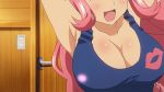  1girl animated animated_gif anime big_breasts bouncing_breasts breasts celia_ootsuka cleavage dancing genderswap gif heart hentai large_breasts long_hair maken-ki! open_mouth pink_hair solo tank_top 