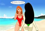  ass big_breasts disney kim_possible kimberly_ann_possible shaved_pussy shego swimsuit thighs 