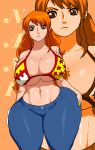  ass belly big_ass big_breasts breasts jay-marvel looking_at_viewer midriff nami navel one_piece 