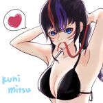 1girl alluring bikini breasts hot insanely_hot kunimitsu_ii kunoichi multicolored_hair namco sexy striped_hair tekken tekken_7