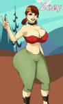ass big_ass big_breasts braided_hair breasts bubble_butt cartoon_network happy hourglass_figure jay-marvel light-skinned_female lips red_hair red_lipstick redhead thick_ass thick_legs thick_thighs total_drama_island wide_hips zoey_(tdi)