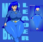  adult big_breasts breasts clothes jay-marvel looking_at_viewer miss_blue_leader pants wide_hips 