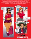  ass ben_10 big_ass big_breasts breasts clothes comic crossover disney gwen_tennyson jay-marvel lips penny_proud text the_proud_family toon_university wide_hips 