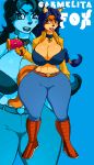  anthro big_breasts breasts carmelita_fox clothes female fox furry jay-marvel lips pants sly_cooper_(series) wide_hips 