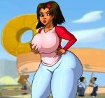  ass big_ass big_breasts breasts clothes disney eyebrows female jay-marvel lacienega_boulevardez lips looking_at_viewer the_proud_family wide_hips 