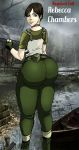  ass big_ass capcom clothes dat_ass jay-marvel lips looking_at_viewer pants rebecca_chambers resident_evil wide_hips 