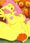 anthro artemis_(artist) carrot cute fluttershy_(mlp) friendship_is_magic furry masturbation my_little_pony nude open_mouth