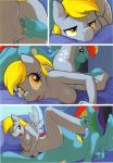  ajin anthro anus blonde_hair blue_body breasts closed_eyes comic cutie_mark derpy_hooves derpy_hooves_(mlp) equine female female_only fingering friendship_is_magic furry grey_body hair horse kissing mammal multicolored_hair my_little_pony open_mouth pony rainbow_dash scissoring smile tribadism wings yuri 