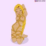  long_hair princess_pinups rapunzel rapunzel_(tangled) shibari tangled tied_hair tied_up 