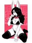  big_ass big_breasts bikini black_hair bunny bunny_ears cute posing rabbit ravagaard seductive white_skin 