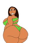 big_breasts bikini green_bikini massive_ass metalpipe55_(artist) original perspective smile thiare_vidal thong