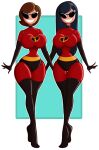  1girl 2_girls ass big_breasts disney dollification elastigirl helen_parr huge_ass knick_knack large_ass mature_female milf mother_&amp;_daughter pixar sunglasses sunny_miami sunny_miami_tf the_incredibles thick_thighs tinted_eyewear transformation violet_parr wide_hips wrenzephyr2 