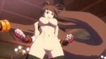  16:9_aspect_ratio 1girl brown_hair casual_nudity clothing dnf dnf_duel dungeon_&amp;_fighter fighting_game fingerless_gloves gloves high_resolution muscle muscular_female nipples stockings striker_(dungeon_and_fighter) tomboy video_game 