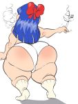  big_ass blue_hair panties pipmin pop_team_epic ribbon smoking socks thick_thighs topless 