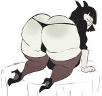  creepy_susie goth high_heels huge_ass looking_at_viewer the_oblongs thick_thighs white_skin wig 