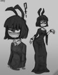  1girl adult_swim chains creepy_susie dress goth goth_girl gothic_lolita legs looking_at_viewer smug the_oblongs 