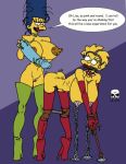  boots dildo femdom leather lisa_simpson marge_simpson the_fear the_simpsons yellow_skin 