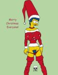  christmas green_background marge_simpson the_fear the_simpsons yellow_skin 