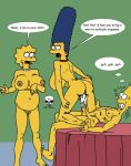  ahegao anus ass bart_simpson bed breasts cum cum_in_orifice lisa_simpson marge_simpson nude pearls pregnant pussy reverse_cowgirl the_fear the_simpsons yellow_skin 