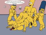  all_fours anal_fisting ass bart_simpson blush fisting incest lisa_simpson maggie_simpson marge_simpson nude penis presenting pussy screaming sideboob smile the_fear the_simpsons top-down_bottom-up wince yellow_skin 