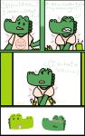 2boys alternate_version_available anthro anthro_only brash_(investigators) comic_book_character comic_strip cum cum_in_mouth dialogue gay_sex giving_head investigators mango_(character) mango_(investigators) reptile_humanoid suprised yaoi
