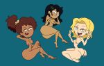 1girl 3_girls aged_up amphibia amphibia_(finale) anne_boonchuy completely_nude disney disney_channel female_only marcy_wu multiple_girls nude nude sasha_waybright trio