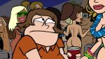  background_characters beer braided_hair clothed_male_nude_female completely_nude_female flower_necklace good_vibes hoop_earrings mondo_brando nude_beach nude_female party rave swimming_goggles tagme topless_female 