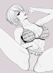  1girl 1girl alluring big_breasts bikini cleavage legs_spread nakiri_alice shokugeki_no_souma yuki0art 