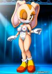  1girl anthro bbmbbf blush breasts cream_the_rabbit female_focus furry furry_female micro_panties mobius_unleashed nipples one_eye_closed palcomix pussy sega sonic_the_hedgehog_(series) topless underwear 