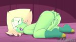  1girl animated anus artist_name ass ass_up beachside_bunnies blonde_hair blush cartoon_network closed_eyes cubedcoconut female_masturbation fingering fingering_pussy fingering_self footwear footwear_only functionally_nude gem_(species) genitals green_body green_skin hair hand_on_ass hand_on_own_ass humanoid humanoid_genitalia humanoid_pussy indoors looking_pleasured lying masturbation moaning mostly_nude music naked naked_socks nude on_front on_stomach open_mouth peridot_(steven_universe) pussy socks socks_only sound steven_universe thick_thighs thighs top-down_bottom-up vaginal_fingering vaginal_masturbation video video_with_sound webm 
