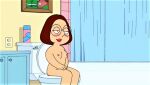  ass breasts erect_nipples family_guy glasses meg_griffin nude sitting_on_toilet thighs 