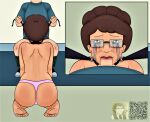  ass bobby_hill choking crying_with_eyes_open erect_penis fellatio glasses incest king_of_the_hill kneel mother_&amp;_son peggy_hill thehobbitartist thong 