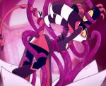 anal_sex blitzo_(vivzmind) blush fellatio helluva_boss imp male_only penis restrained tentacle_sex tied_up