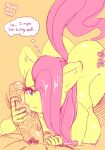 1girl anthro aqua_eyes ass breasts cutie_mark equid equine fellatio fluttershy fluttershy_(mlp) friendship_is_magic handjob hasbro horse huge_breasts looking_at_viewer my_little_pony nipples nude oral pegasus penis pink_mane pink_tail pornomagnum pov sideboob testicle_fondling testicles veiny_penis yellow_body yellow_fur
