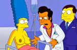 big_breasts blue_hair breasts cartoon_milf dr._velimirovic marge_simpson mayor_quimby nipples rings the_simpsons topless_(female) whoa_look_at_those_magumbos wvs1777 yellow_skin