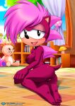  areolae ass bbmbbf big_breasts breasts female female_only furry looking_at_viewer mobius_unleashed nipples palcomix pietro&#039;s_secret_club pink_hair purple_fur pussy sega smiling sonia_the_hedgehog sonic_underground 
