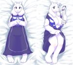 1_girl 1girl 2010s 2015 :) animal_ears animal_feet animal_nose anthro anthro_only big_breasts black_eyes blush boss_monster breasts caprine chinad011 cleavage clothed clothed_female creative_censorship dakimakura dakimakura_design delta_rune_(emblem) dress dress_lift dress_open eyelashes fangs female female_anthro female_focus female_only floppy_ears furry furry_female furry_only goat goat_ears goat_girl goat_horns hands_clasped high_res horns long_ears looking_at_viewer lying lying_down lying_on_back lying_on_bed monster monster_girl nervous nervous_smile nervous_sweat open_mouth partially_clothed partially_clothed_female phone purple_dress simple_background smartphone smile smiling_at_viewer solo solo_anthro solo_female solo_focus sweat sweatdrop teeth texting thick_thighs thighs tongue toriel undertale undertale_(series) white_background white_body white_ears white_fur wide_hips